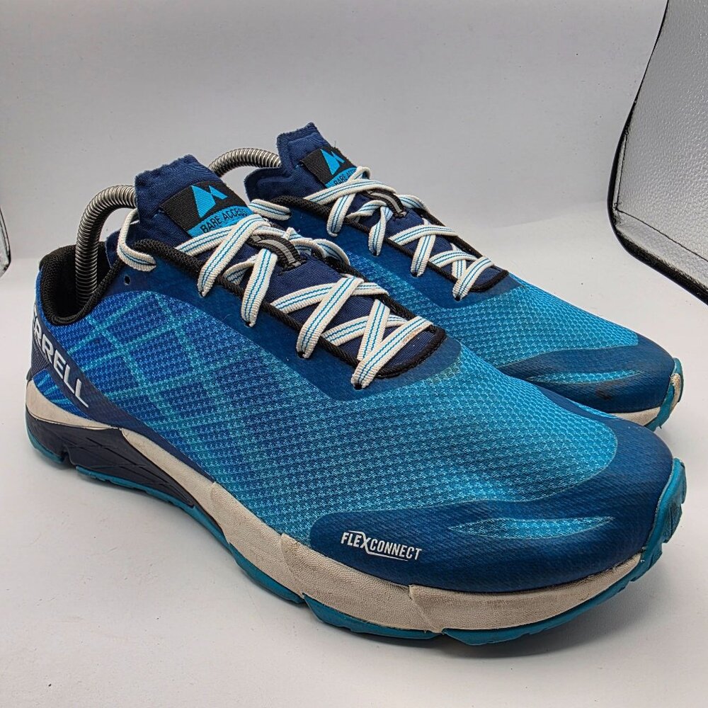 Merrell Bare Access Flex Shoes Mens Size 8.5 Blue Cyan Athletic Running Walking